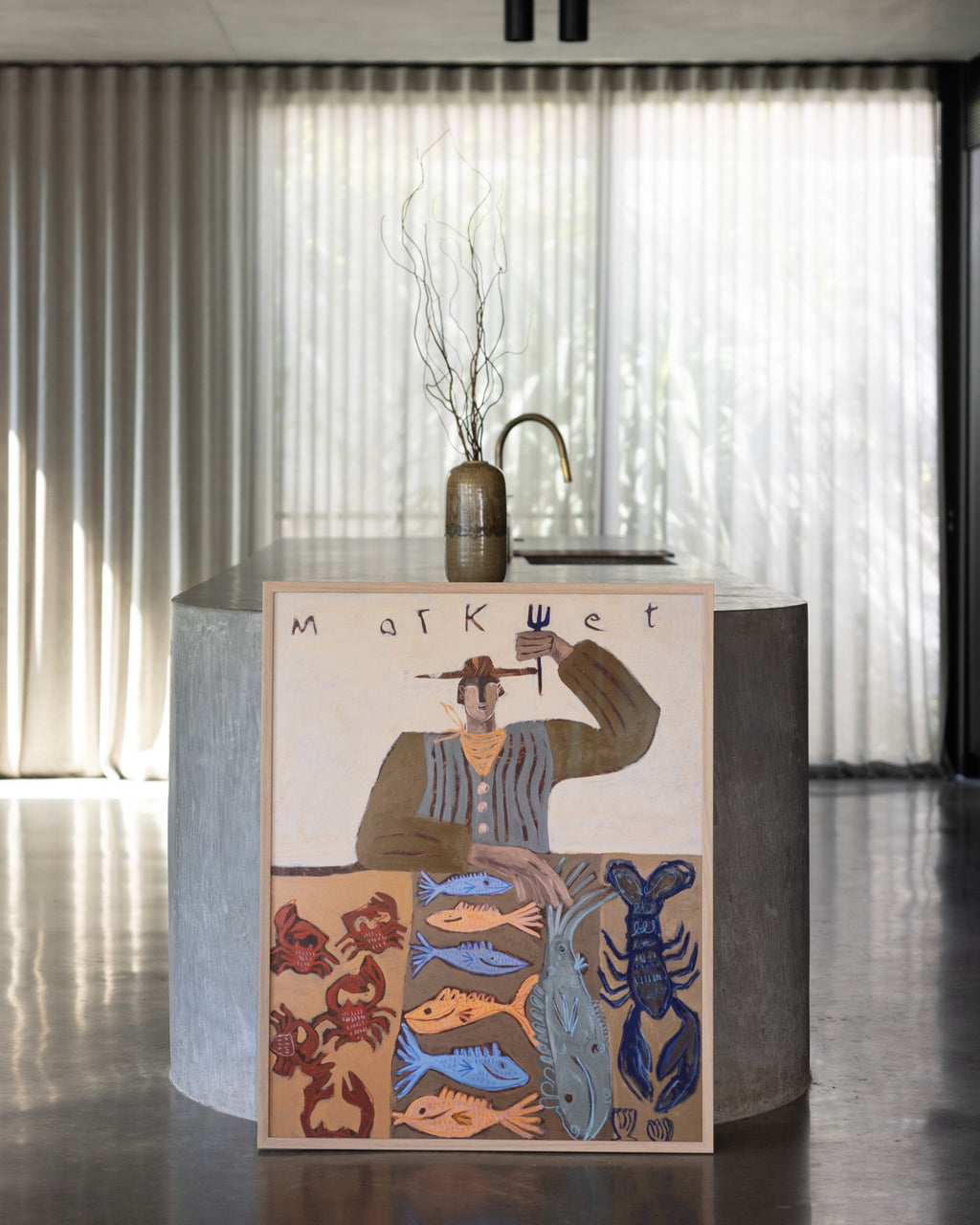 A Day at the Market Print